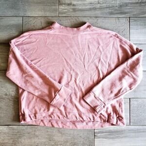 Fabletics Pink Cropped‎ Mock Neck Sweatshirt Size XL extra large